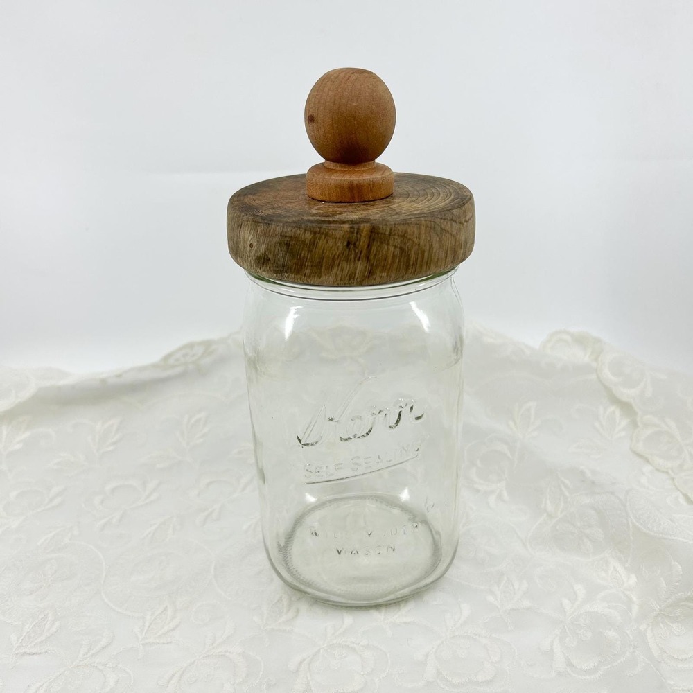 Handmade Custom Resin Turquoise Split Wooden Spin Top Mason Jar
